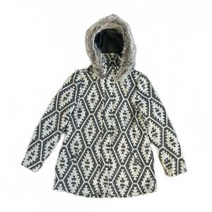 Jack Women's‎ Sherpa Faux Fur Parka Full Zip Hooded Lined Jacket Size M